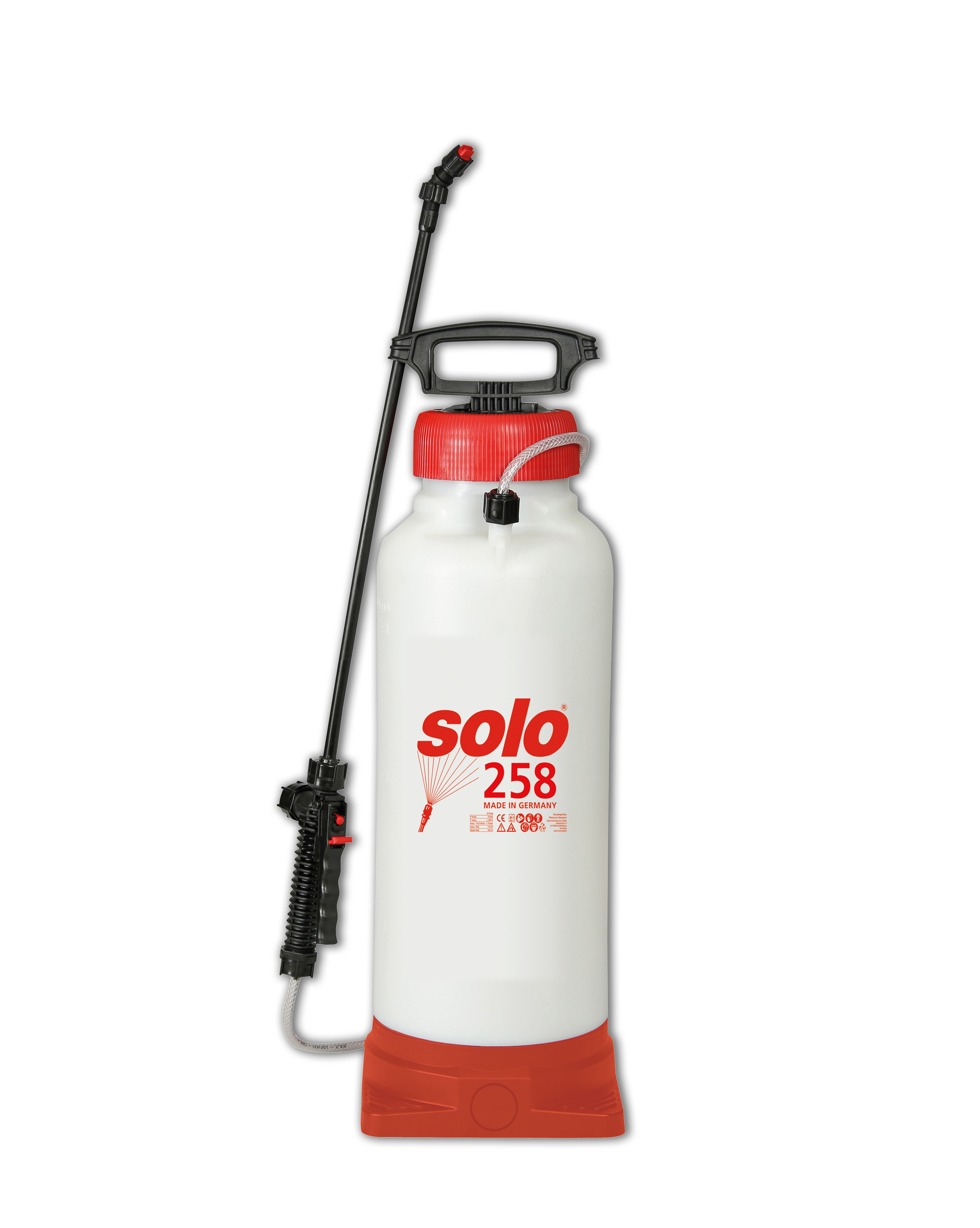 SOLO 258 Drucksprüher 11 Liter - Profi Sprühgerät für Garten, Industrie und Forst