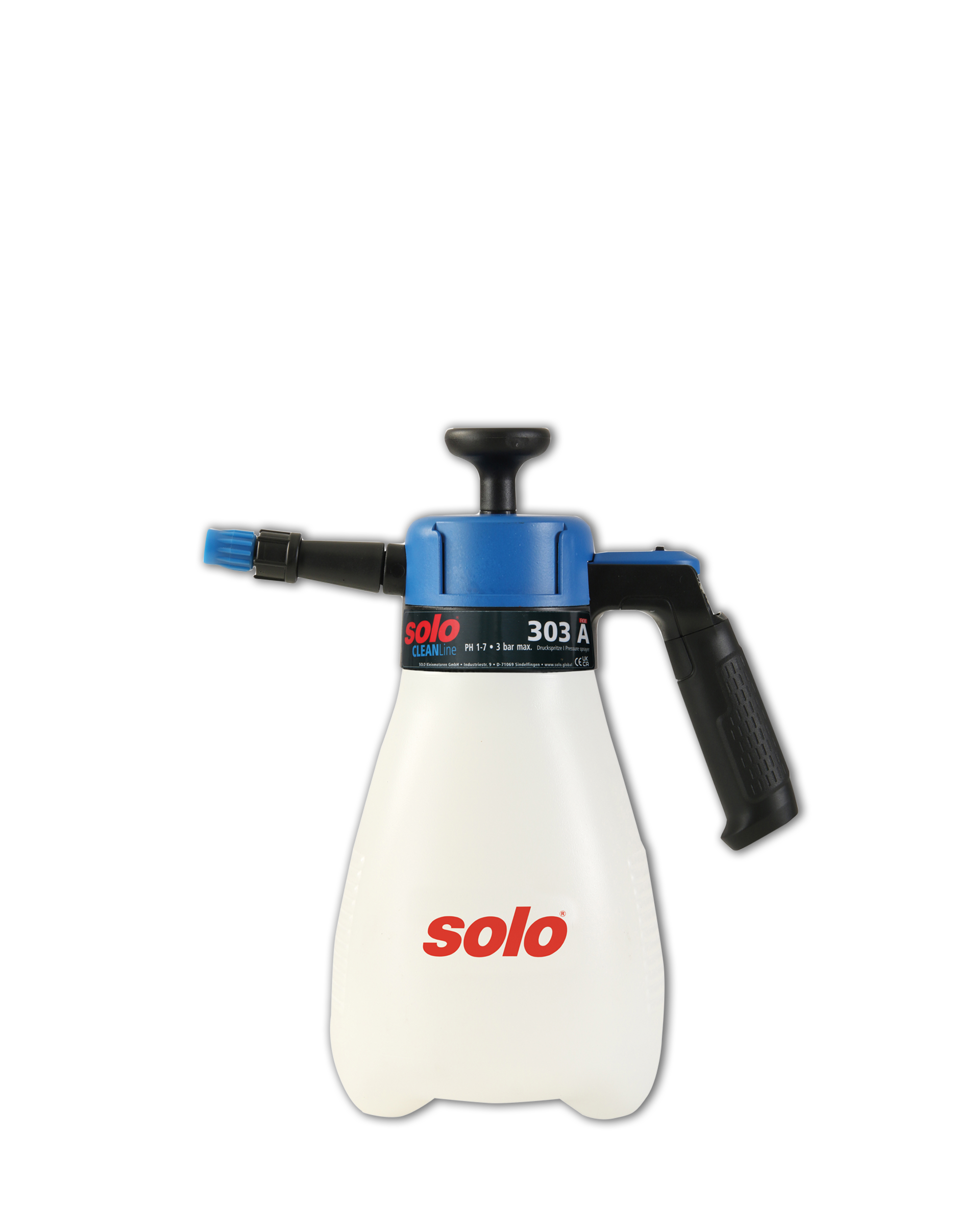 SOLO CLEANLine 303 A Handdrucksprüher, PH-Wert 1-7, 1,25 L Füllmenge - Made in Germany