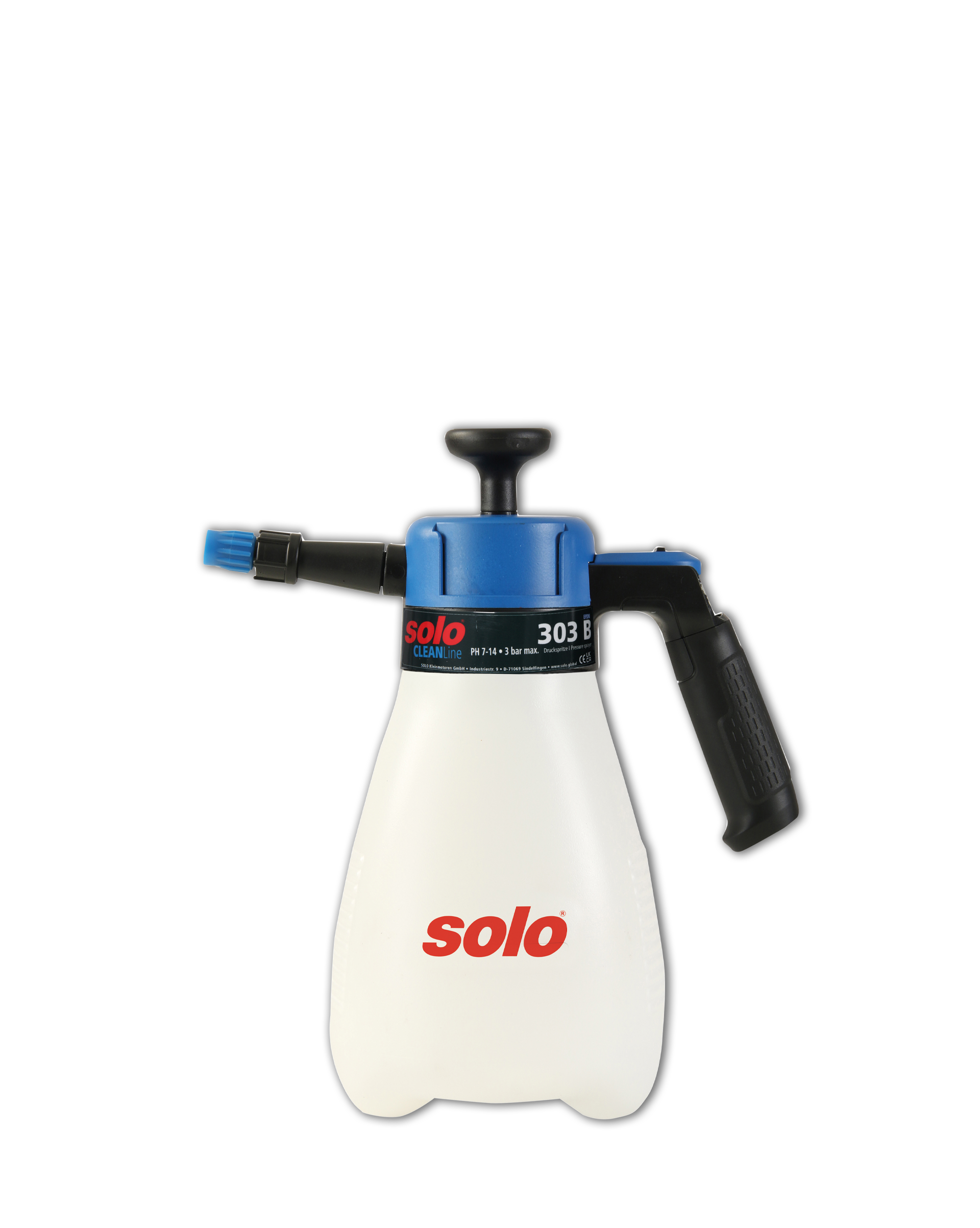 SOLO CLEANLine 303 B Handdrucksprüher, PH-Wert 7-14, 1,25 L Füllmenge - Made in Germany