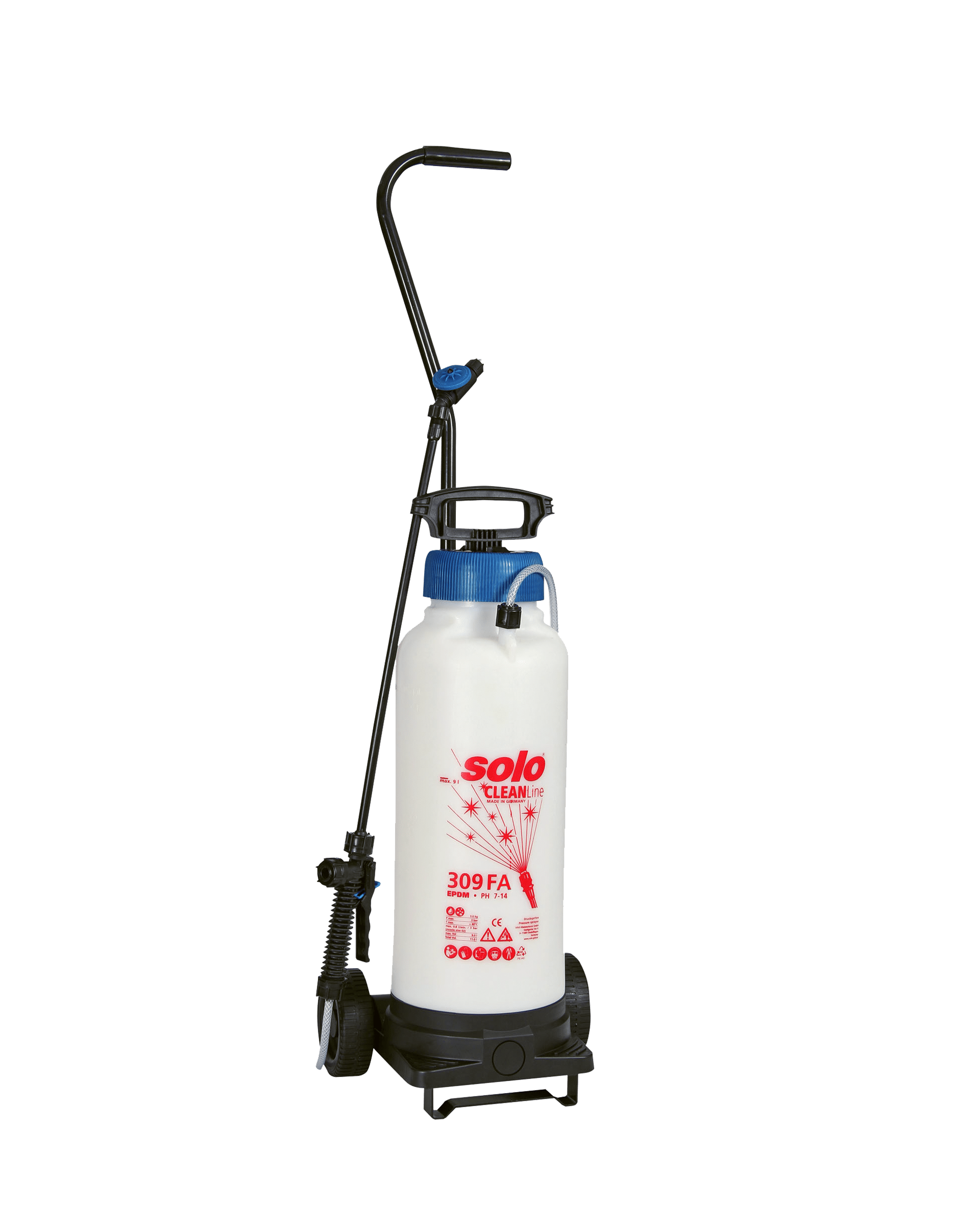 SOLO CLEANLine 309 FA Schaumsprüher, PH-Wert 1-7, 9 L Füllmenge - Made in Germany