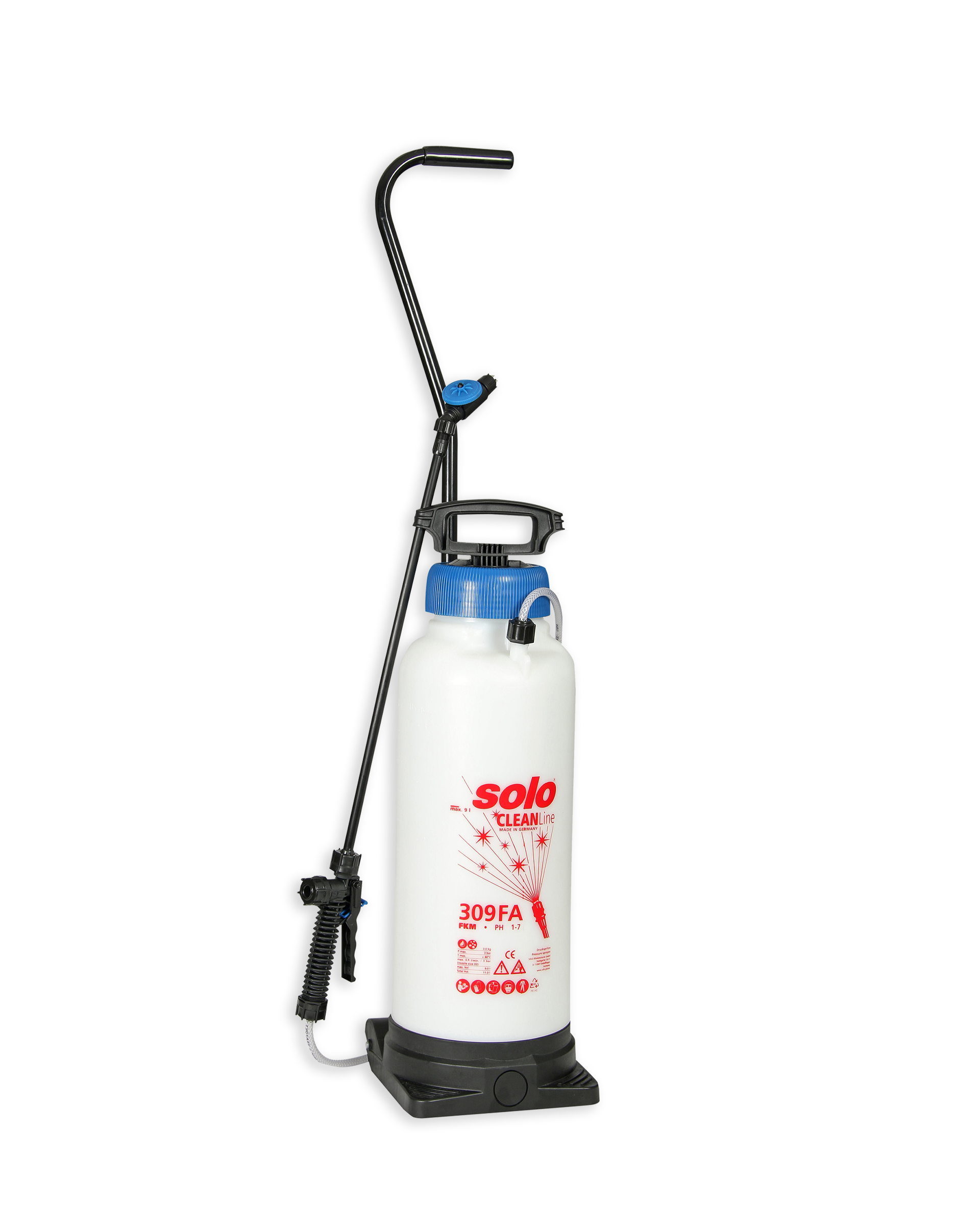 SOLO CLEANLine 309 FA Schaumsprüher, PH-Wert 1-7, 9 L Füllmenge - Made in Germany