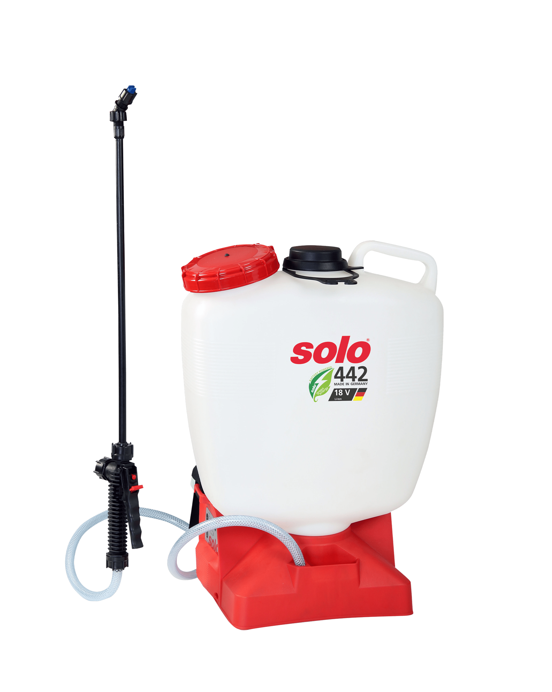 SOLO 442 Akku-Rückenspritze mit Li-Io Akku, 16 Liter Füllmenge - Made in Germany