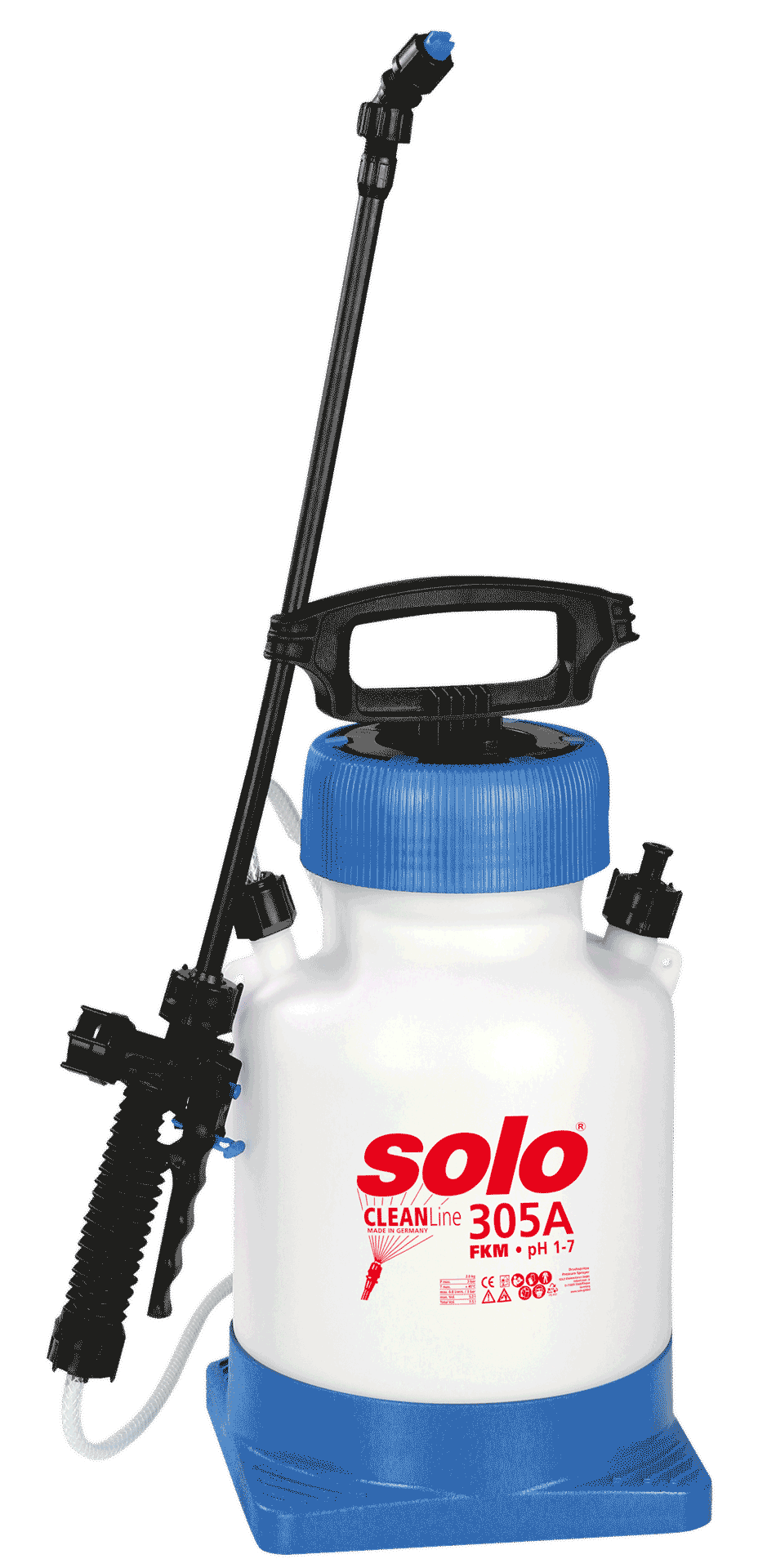 SOLO CLEANLine 305 A Drucksprüher mit Standfuß, PH-Wert 1-7, 5 L Füllmenge - Made in Germany